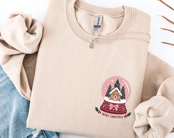 Snow Globe Sweater, Cozy Christmas Sweater, Winter Book Sweater, Gift for Bookworms, Christmas Reading Outfit