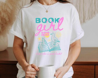 Book Girl Summer Shirt, Booktok T-Shirt, Cozy Reader Tee, Summer Reading Outfit, Bookish Shirt, Beach Reading Shirt, Book Lover Gift