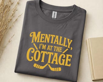 Cottage T-Shirt, Cozy Bookish Shirt, Cottagecore Tshirt, At the cottage Shirt, Book Lover Gift, Hockey Romance Merch