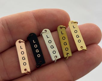 カスタムタグ レーザー刻印ジュエリーチャーム、パーソナライズロゴ