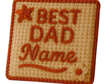 Crochet "BEST DAD" Sign Pattern – DIY Father's Day Gift (Digital Download)