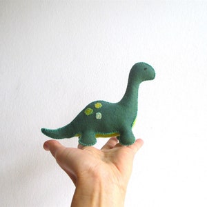 Organic felt brachiosaurus, organic felt dino, small brachiosaurus toy, handmade brachiosaurus, mini dino toy, travel dinosaur toy