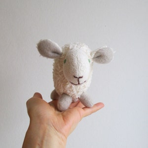 Small lamb toy, organic toy lamb, organic plush lamb, small stuffed lamb toy, small stuffed sheep