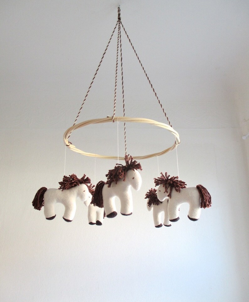 Nursery Mobile Horses Horse Theme Nursery Baby Mobile Etsy