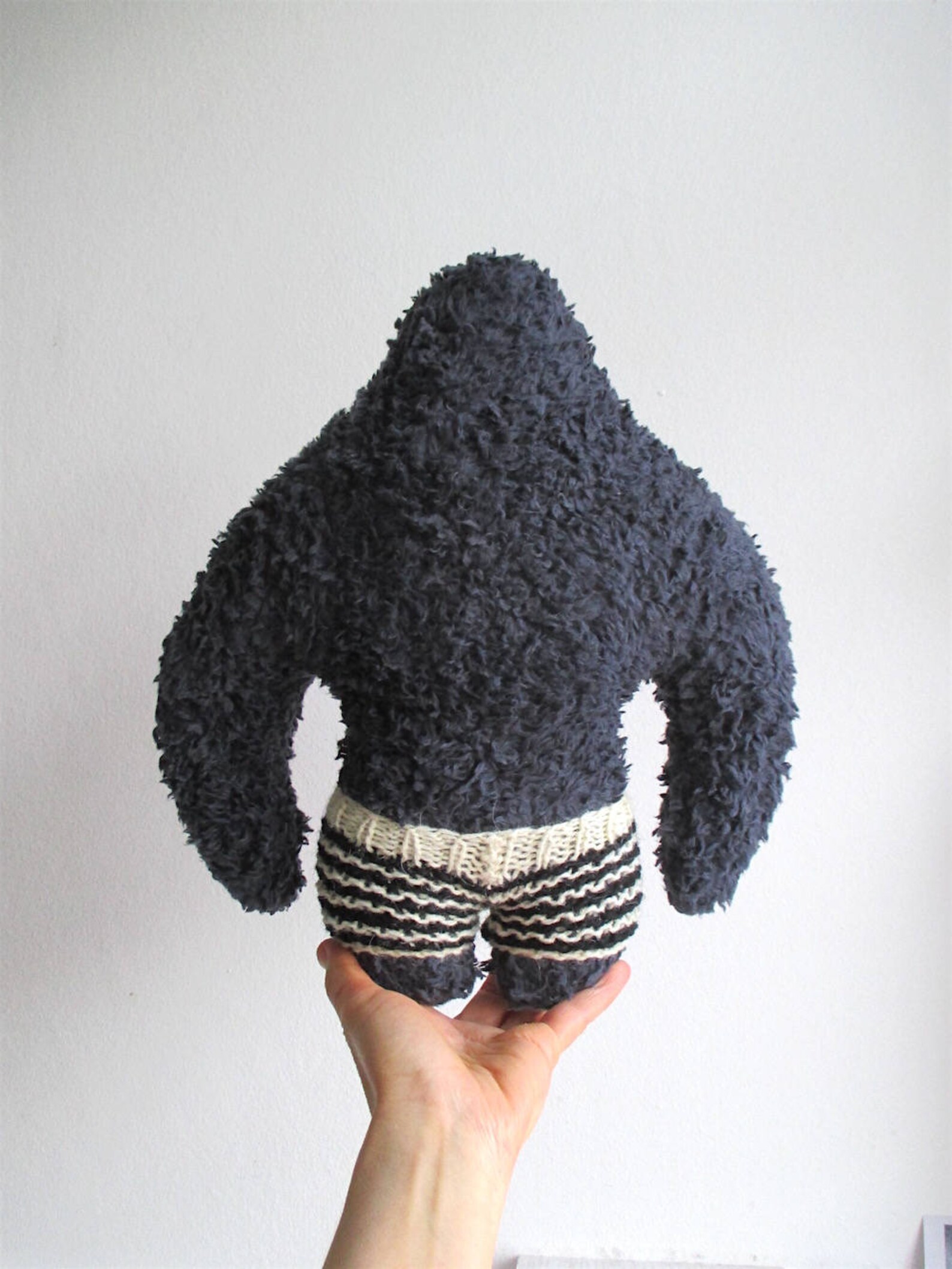 Gorilla stuffed toy organic gorilla plush gorilla gray Etsy