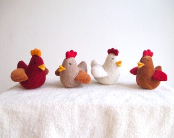 Poulets jouets biologiques, petits poulets mous, poulets de jeu, poulet en peluche biologique, jouet farci au poulet