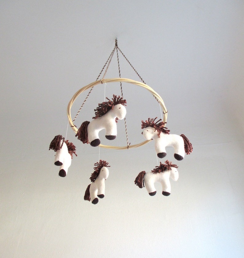 Nursery Mobile Horses Horse Theme Nursery Baby Mobile Etsy