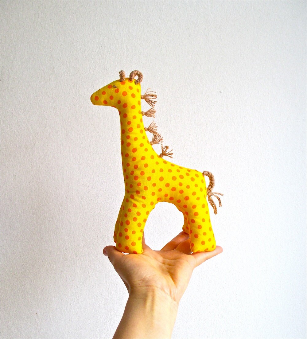 yellow giraffe stuffed animal