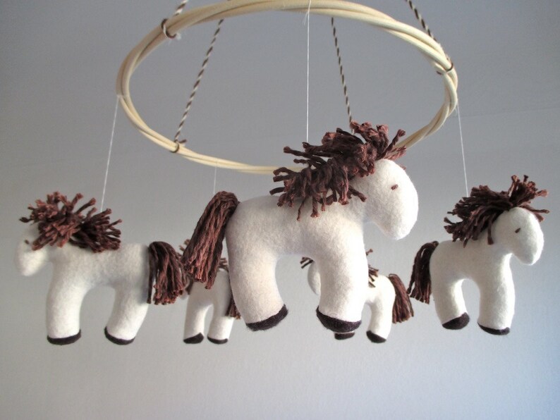 Nursery Mobile Horses Horse Theme Nursery Baby Mobile Etsy