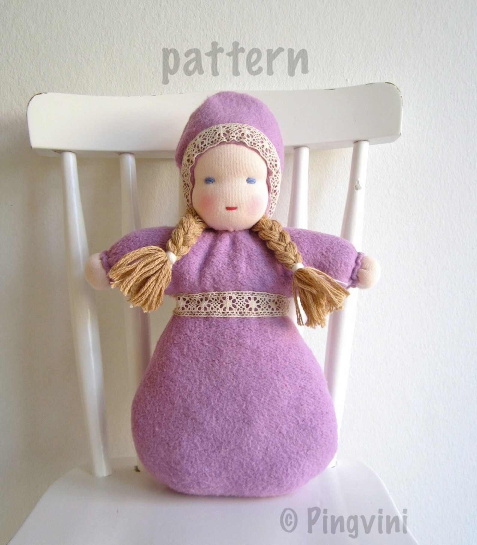 Waldorf bunting doll sewing tutorial sewing pattern PDF Etsy