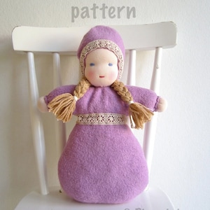 Waldorf bunting doll sewing tutorial, sewing pattern, PDF file, instant download, bunting doll, girl, baby