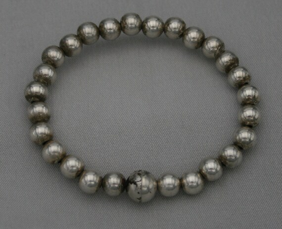 Vintage Milor 925 Silver Bead Magnetic Clasp Brac… - image 6