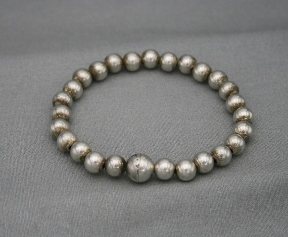 Vintage Milor 925 Silver Bead Magnetic Clasp Brac… - image 7