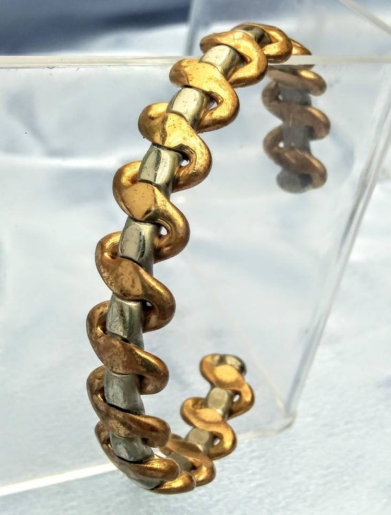 Bicolor Fused Twisted Metal Unisex Artisan Bracele