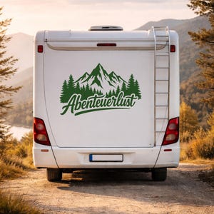 Wohnmobil Aufkleber Sehnsuchtsort | Plot-Sticker Berge Abenteuerlust | Vanlife Reisen, Wohnmobilsticker, Statement Aufkleber