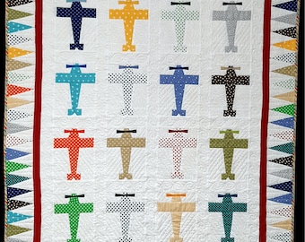 Fly Boy Airplane Baby Quilt Pattern
