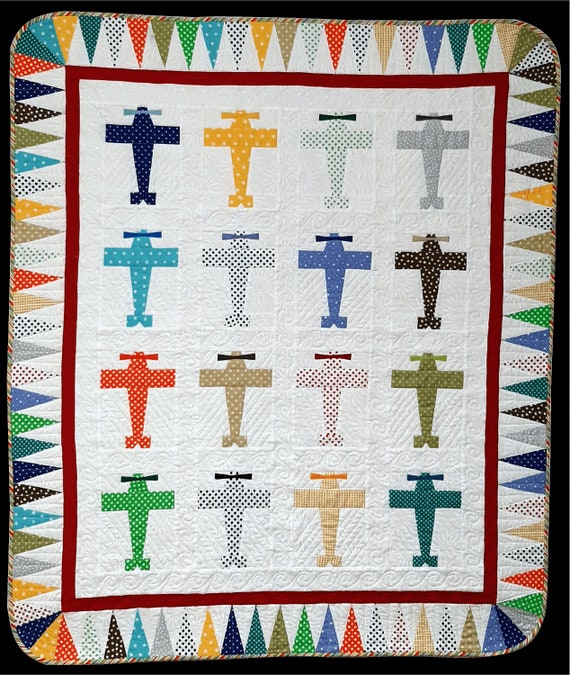 Fly Boy Baby Quilt Pattern PDF Version Etsy