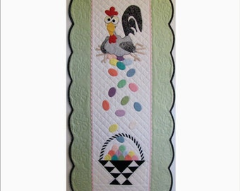 Esther the Easter Chicken Table Runner or Wall Hanging Pattern - PDF Version