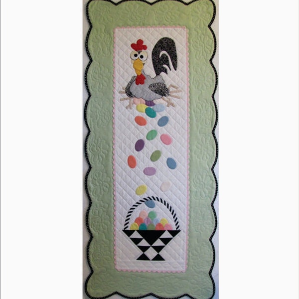 Esther the Easter Chicken Table Runner or Wall Hanging Pattern - PDF Version