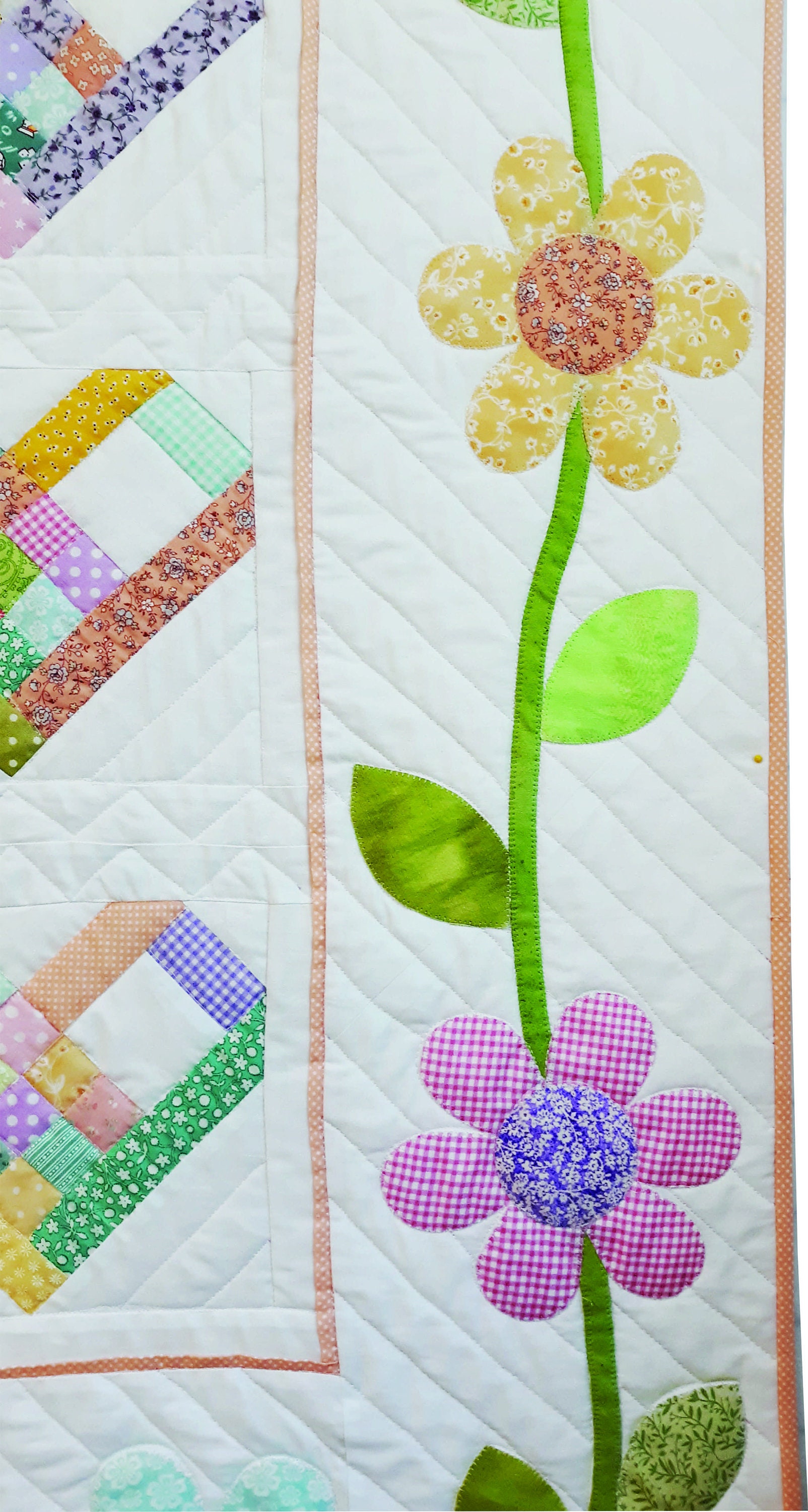 Hearts and Flowers Baby Quilt Pattern Etsy