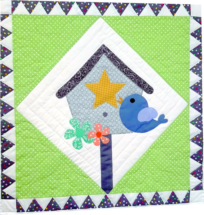 Tweet Tweet Sweet Quilt Pattern for Lap, Baby or Wall image 2