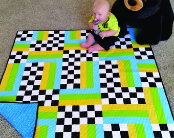 Easy Sticks and Stones Baby Quilt