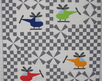 Helicopter Airplane Quilt Pattern - Whirly Birds