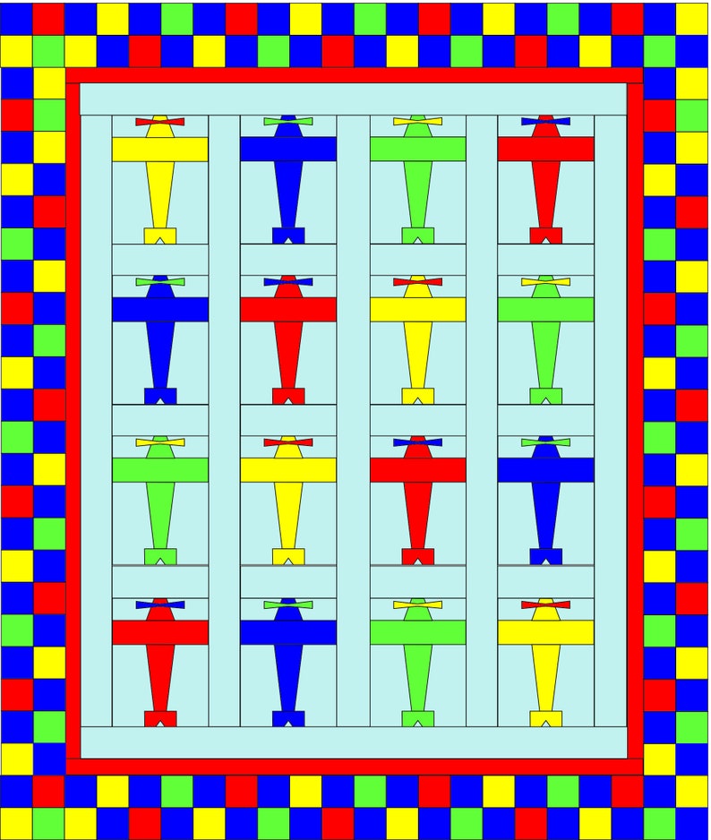 Fly Boy Baby Quilt Pattern PDF Version Etsy