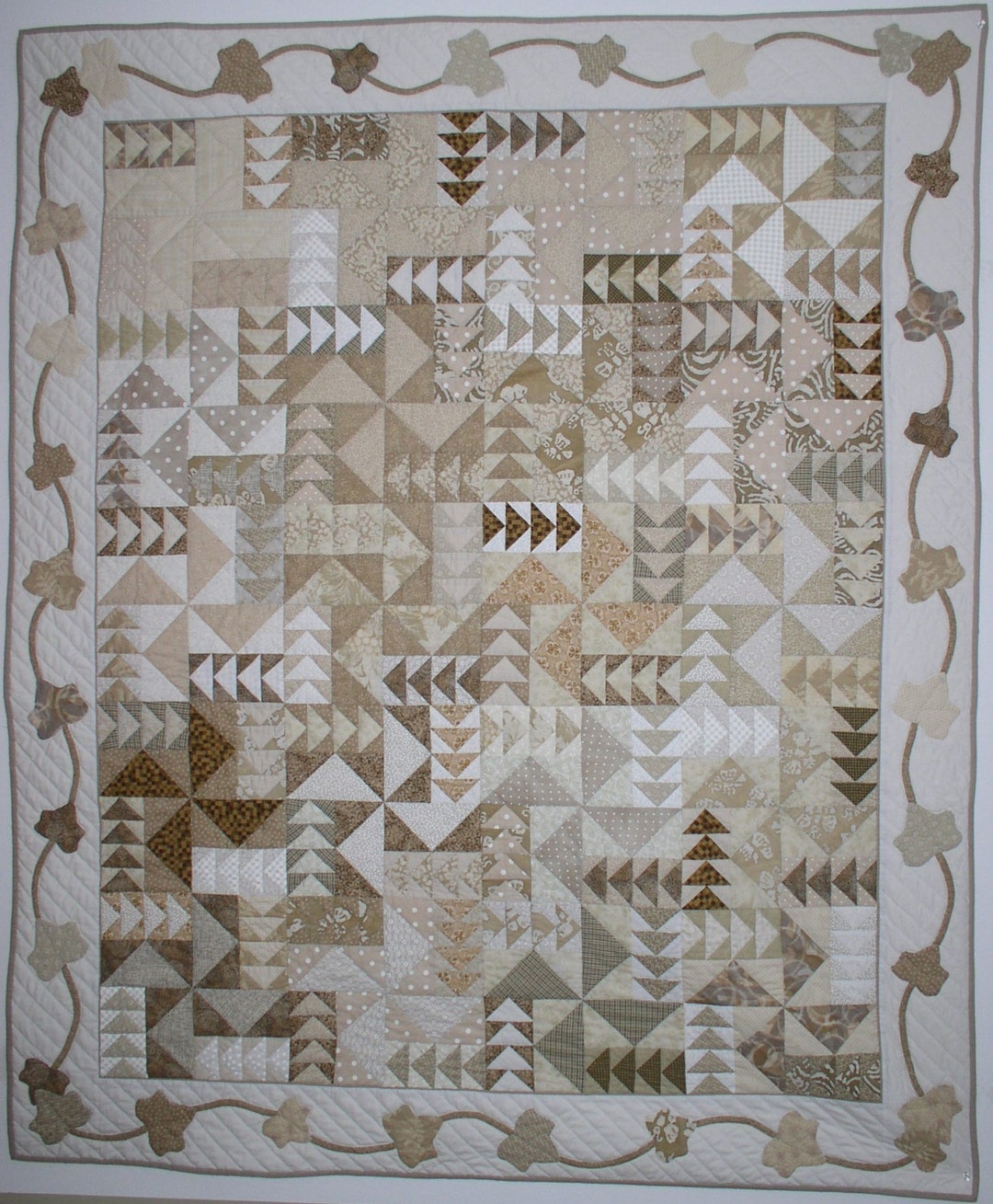 Falling Leaves Quilt Pattern - Neutral Scrap Patchwork PDF - Etsy