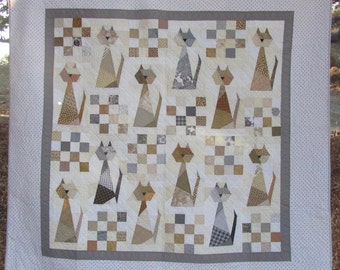 Cat Lovers Quilt Pattern Scrappy