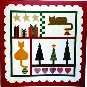 Christmas Cat Sampler Quilt Pattern (PDF)