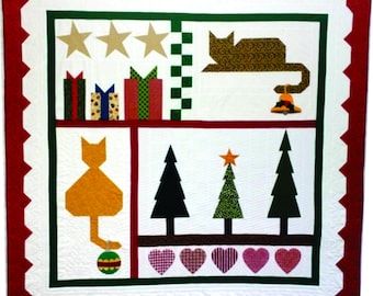 Cat Sampler for the Holidays Quilt Pattern