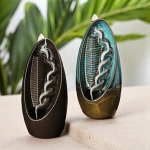 Ceramic Backflow Incense Burner: Smoke River Aromatherapy Fountain