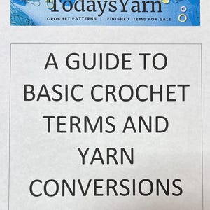 Crochet Terms & Yarn Conversion Chart (PDF Guide)
