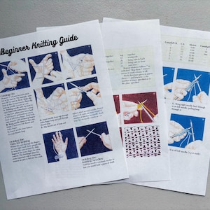 The Beginner Knitting Guide – Step-by-Step Tutorial, Learn Basics (print copy)