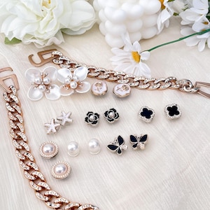 Summer Croc Charms accessories,Personalized Name Shoe pins,Exquisite flower|Pearl shoe accessory set,Crystal charms,Birthday Gifts.