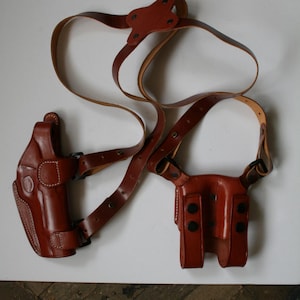 CZ Leather Shoulder Holster with Magazine Pouch