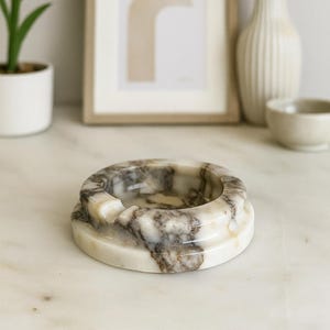 Calacatta Viola Ashtray - Calacatta Viola Marble Ashtray - Natural Stone Ashtray - Cigar Ashtray - Marble Ashtray