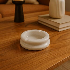 White Marble Ashtray -Luxury Marble Ashtray-Handmade Marble Ashtray-Natural Stone Ashtray-Marble Ashtray-Cigar Ashtray