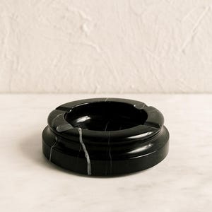 Handmade Marble Ashtray: Modern Stone Decor - Unique Smoker Gift