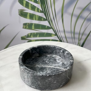 Handmade Marble Bowl – Natural Stone Decorative Dish – Luxury Catchall Tray – Minimalist Home Decor – Elegant Gift for Her or Him