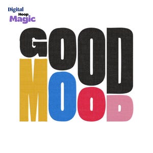 Broderidesign med gott humör – Broderifil med glada citat – Digital nedladdning i 5 storlekar