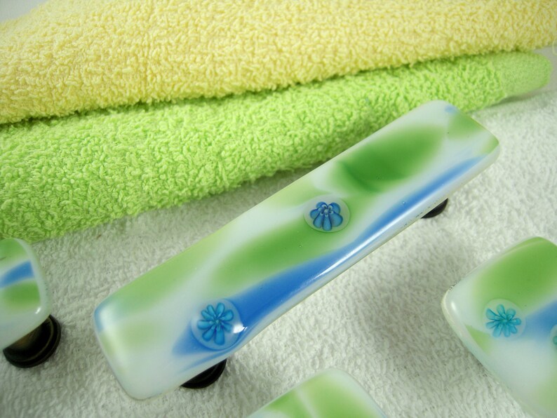 Fused glass knobs furniture drawer pulls and knobs Etsy