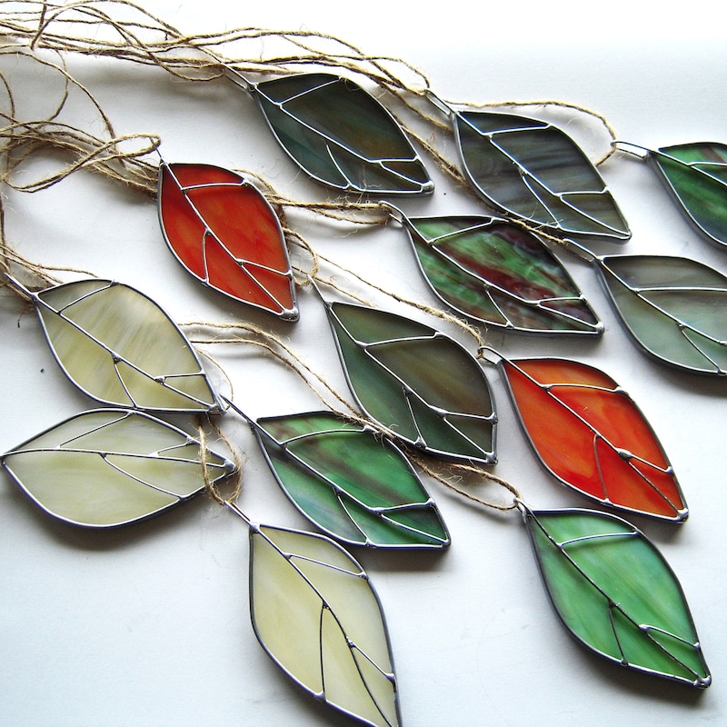 Stained Glass Leaf - Etsy