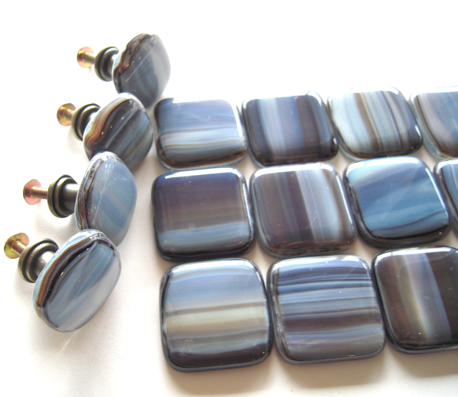 Fused Glass Knobs Furniture Drawer Pulls and Knobs Etsy