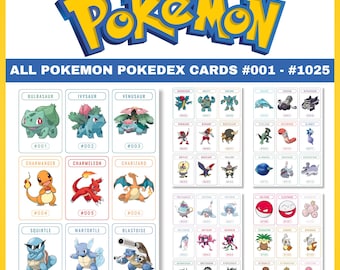 Pokemon Complete Pokédex Placeholder Cards / Pokemon Placeholder Cards, complete Pokédex Trading Card (placeholder nr. 1-1025) ( NEDERLANDS )