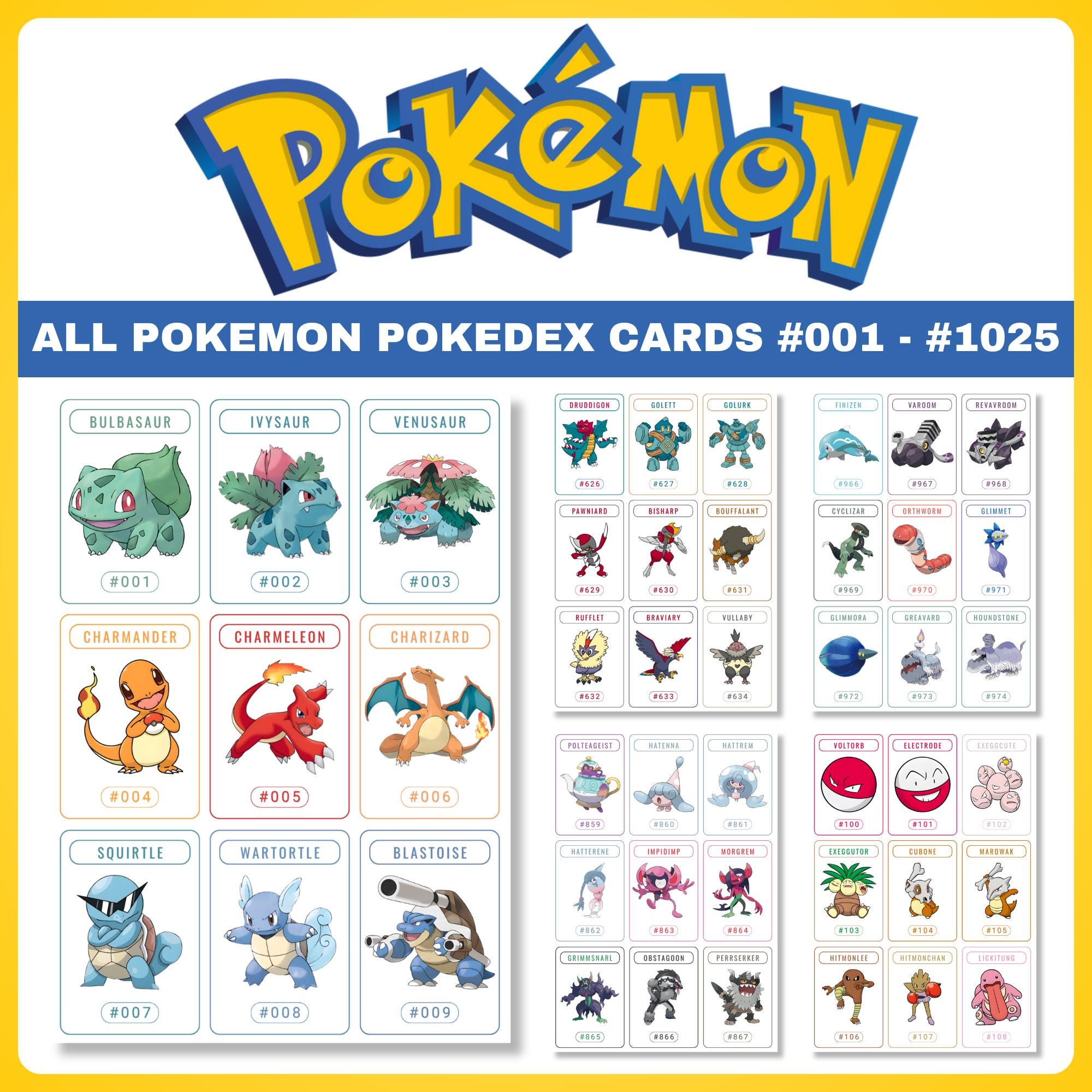 1025 pokemon card binder Pokémon National Pokédex 1025: Printable Binder Pages & Placeholders –  PokeToBroke