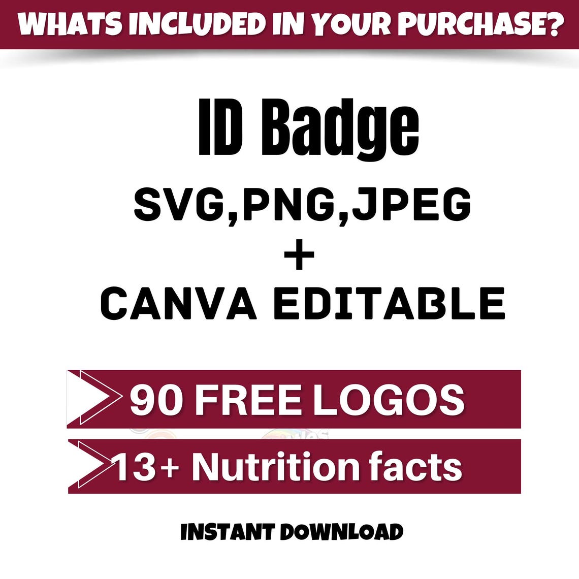Customizable ID Badge Template: Canva Editable, Printable (digital ...
