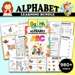 Pacchetto di apprendimento prescolare: alfabeto, numeri e altro (download digitale)