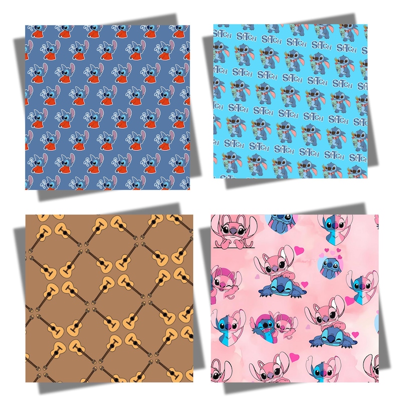 Lilo and Stitch Digital Paper: Seamless Patterns & Clipart (digital ...